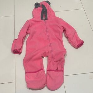 Cuddle club bunting baby Cozy Pink Kids One Piece with Hood 12/18m